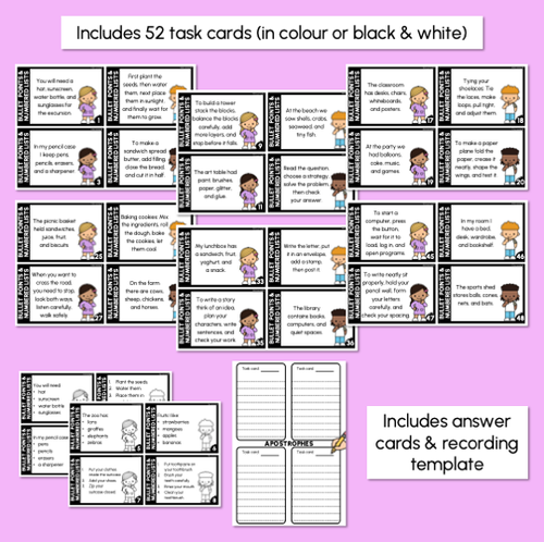 Resource preview 3 for Bullet Points & Number Lists Task Cards
