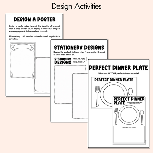 Resource preview 6 for Dear Broccoli Printable Pack - Literacy, Maths, Book Crafts & Design Printables - Book Week 2026