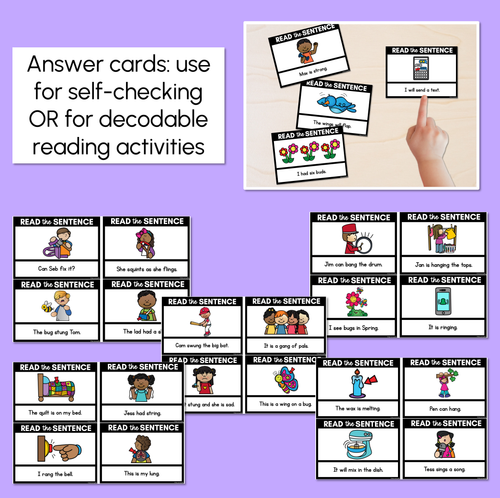 Resource preview 2 for QU NG X Decodable Sentences - Read and Match