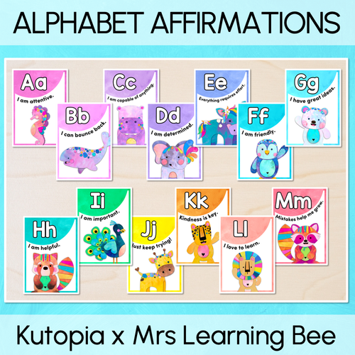 Resource preview 1 for Alphabet Affirmation Posters - The Kutopia Collection