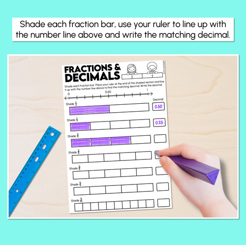 Resource preview 2 for Fractions & Decimals Benchmarks Recording Sheets
