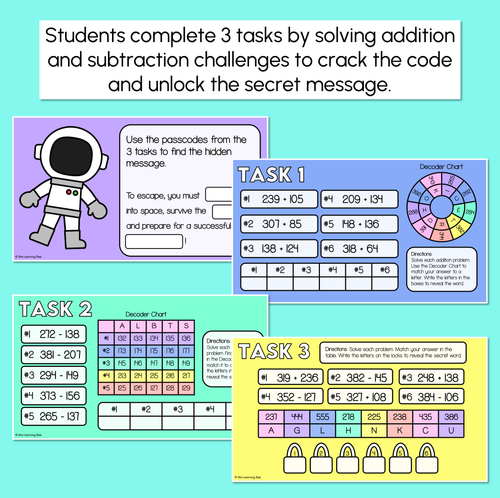 Resource preview 2 for Escape Room - Addition & Subtraction Equations - Digital Slides