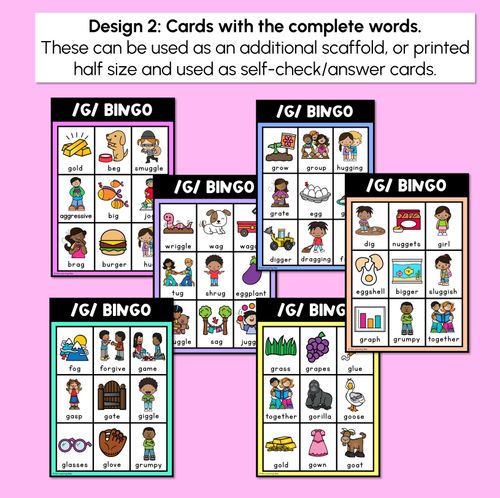 Resource preview 3 for G SOUND BINGO - Ways to spell the /g/ phoneme