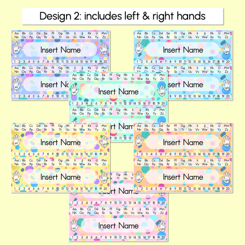 Resource preview 3 for Student Desk Plates - The Kasey Rainbow Collection