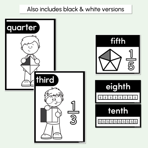 Resource preview 4 for Fractions Posters - The Greenhouse Collection - Natural Classroom Decor