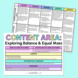 Exploring Balance & Equal Mass - Kindergarten/Foundation Program