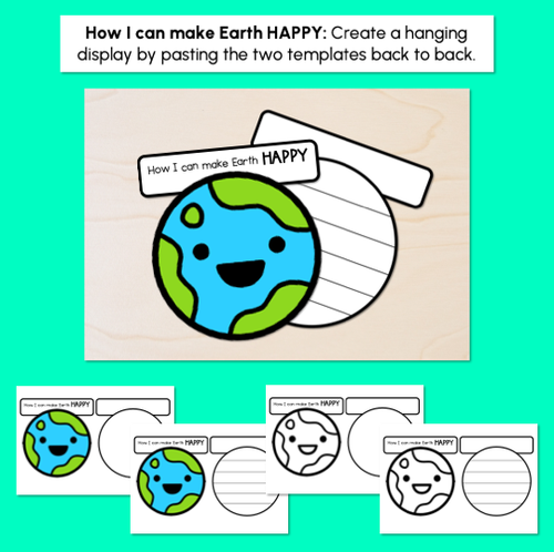 Resource preview 2 for Earth Day Reflection Templates & Craft