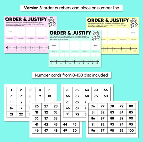 Resource preview 4 for Ordering Numbers Activity - Numbers Between Multiples of 10