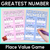 1 for The Greatest Number - 3 and 4-Digit Place Value Game