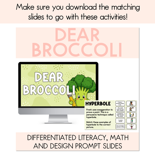 Resource preview 7 for Dear Broccoli Printable Pack - Literacy, Maths, Book Crafts & Design Printables - Book Week 2026
