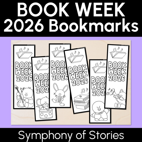 Resource preview 1 for BOOK WEEK 2026 Bookmarks - Symphony of Stories