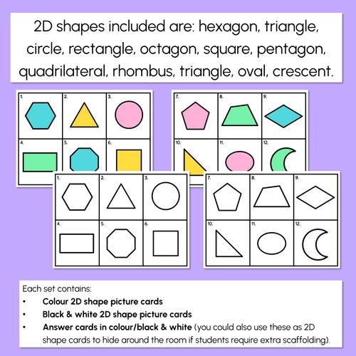 Resource preview 4 for WRITE THE ROOM - 2D Shapes