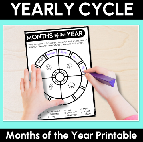 Resource preview 2 for Months of the Year - Grade 1 & 2 Unit of Work
