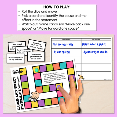 Resource preview 2 for Cause-and-effect Statements Board Game