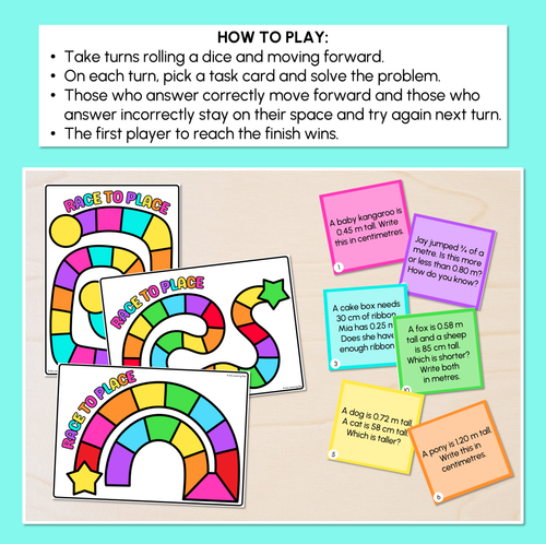 Resource preview 2 for Race to Place Decimal Board Game