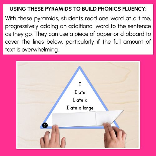 Resource preview 3 for CONSONANT PHONEME J WORDS - Decodable Sentence Pyramids - Phonics Fluency