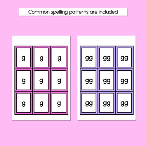 Resource preview 4 for G SOUND BINGO - Ways to spell the /g/ phoneme