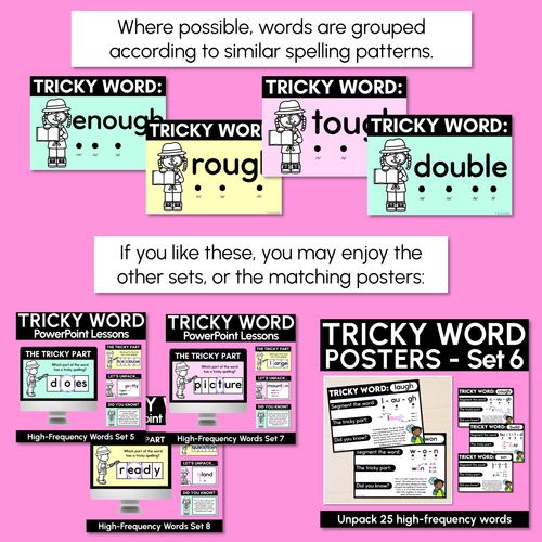 Resource preview 4 for High Frequency Heart Word Lessons SET 6 - WORDS WITH TRICKY SPELLINGS