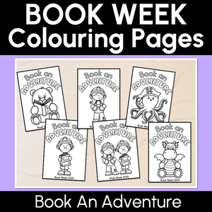 BOOK WEEK 2025 Colouring Pages - Book An Adventure