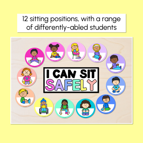 Resource preview 2 for Inclusive Sitting Posters & Display - Circular Rainbow Design