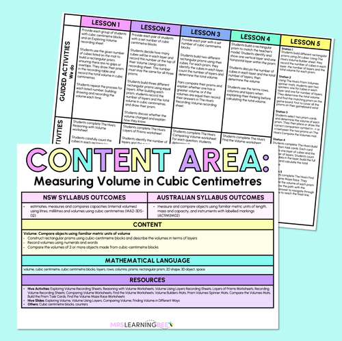 Resource preview 1 for Measuring Volume in Cubic Centimetres - Grade 3 & 4 Program