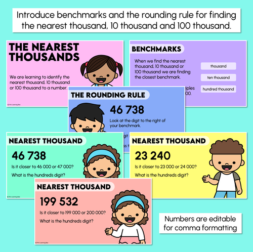 Resource preview 2 for Finding the Nearest Thousands (Thousands, 10 Thousands, 100 Thousands) - Digital Slides