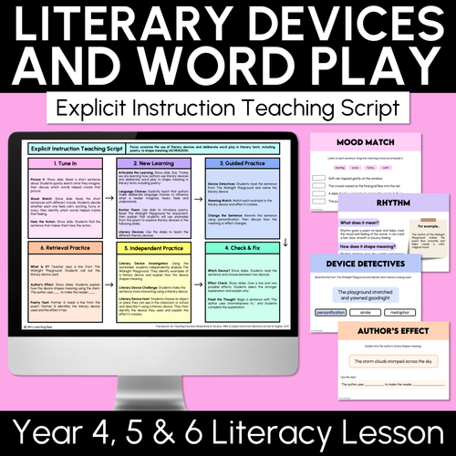 Resource preview 1 for Literary Devices and Word Play - Explicit Instruction Teaching Script - Year 4, 5 & 6 Literary Texts