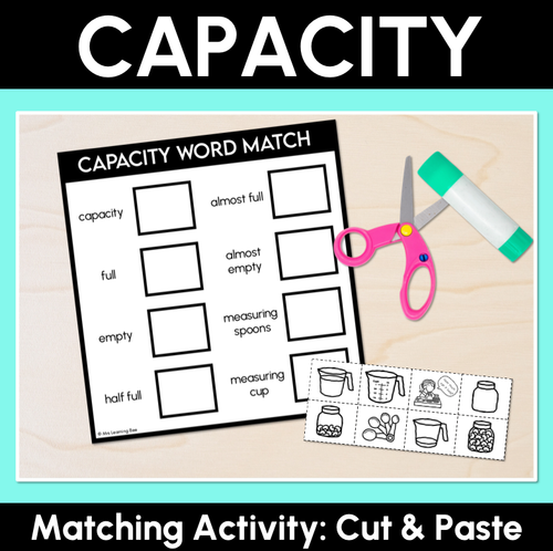 Resource preview 6 for Compare Capacity by filling & packing - Grade 1 & 2 Unit of Work