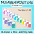 1 for Number Posters 1-30 - Watercolour Rainbow - The Kutopia Collection