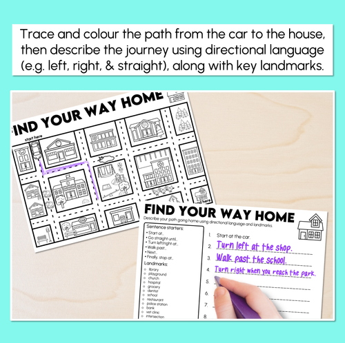 Resource preview 2 for Find Your Way Home - Position & Direction Worksheets