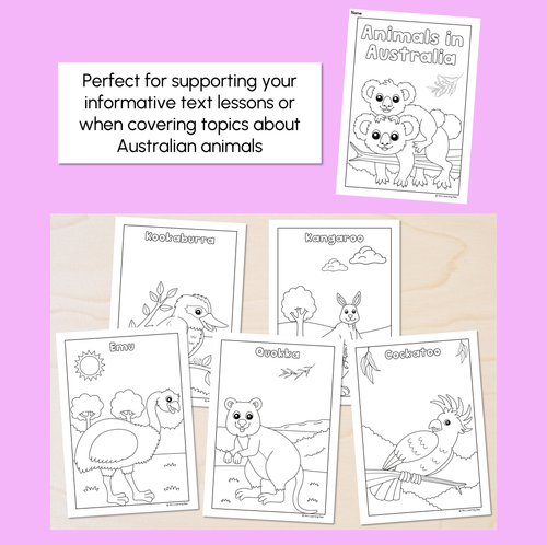 Resource preview 4 for Australian Animals – Colouring Page Templates