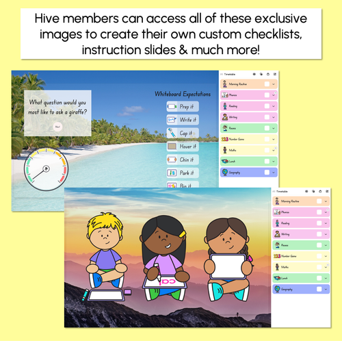 Resource preview 5 for Whiteboard Expectations - Editable Rainbow Arches - Instructional Signs