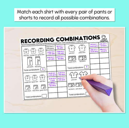 Resource preview 2 for Recording Combinations - Chance Activity