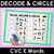 6 for Trace, Decode & Circle - CVC CVCC CCVC Decodable Word Mats Bundle
