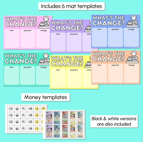 Resource preview 2 for Finding Change - Printable Money Mats