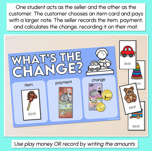 Resource preview 3 for Finding Change - Printable Money Mats