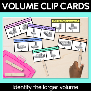 Volume Clip Cards – Identify the Larger Volume