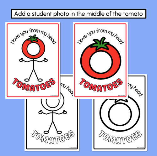 Resource preview 2 for Love You TOMATOES - Pun Craft for Mother's Day or Father's Day