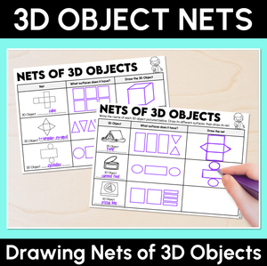 Nets of 3D Objects - Worksheet