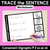 3 for Trace the Sentence Worksheets & Task Cards - Consonant Digraphs ff ll ss zz ck Bundle