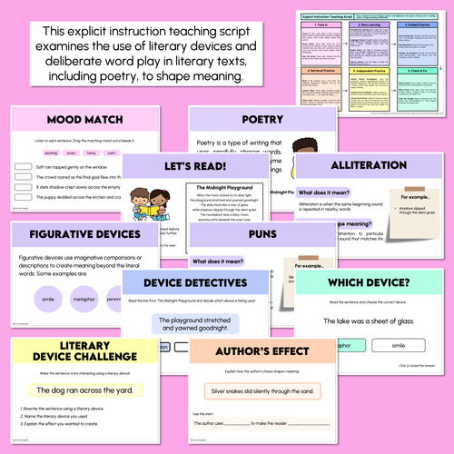 Resource preview 3 for Literary Devices and Word Play - Explicit Instruction Teaching Script - Year 4, 5 & 6 Literary Texts
