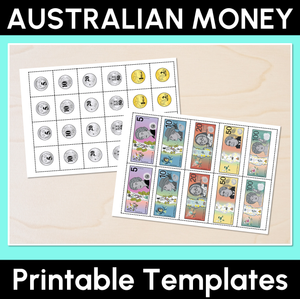 Australian Money - Printable Templates