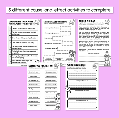 Resource preview 3 for Cause-and-effect Statements - Master Mission Activity