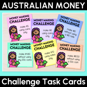 Australian Money – Money Making Challenge Task Cards