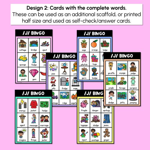 Resource preview 3 for J SOUND BINGO - Ways to spell the /j/ phoneme