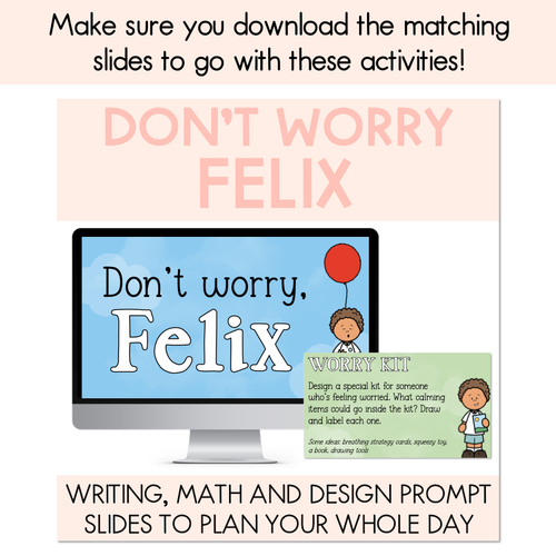 Resource preview 6 for Don't Worry Felix Printable Pack - Book Week 2025