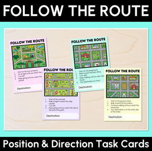 Follow the Route – Position & Direction Task Cards