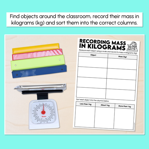 Resource preview 2 for Recording Mass in Kilograms Templates
