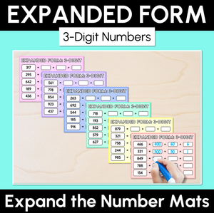 Expand the Number Mats - 3-Digit Numbers Expanded Form