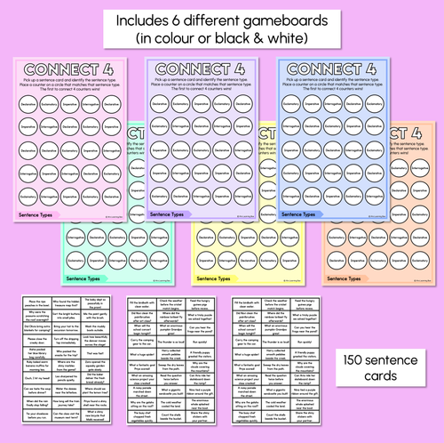 Resource preview 3 for Sentence Types - Connect 4 Games